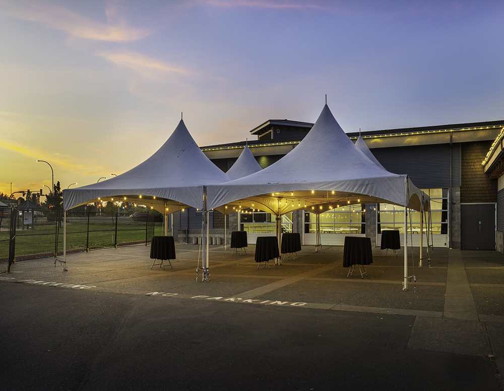 tents setup outside