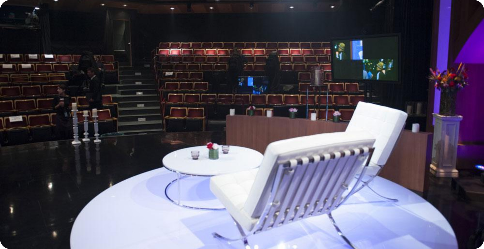 filming setup for conversation