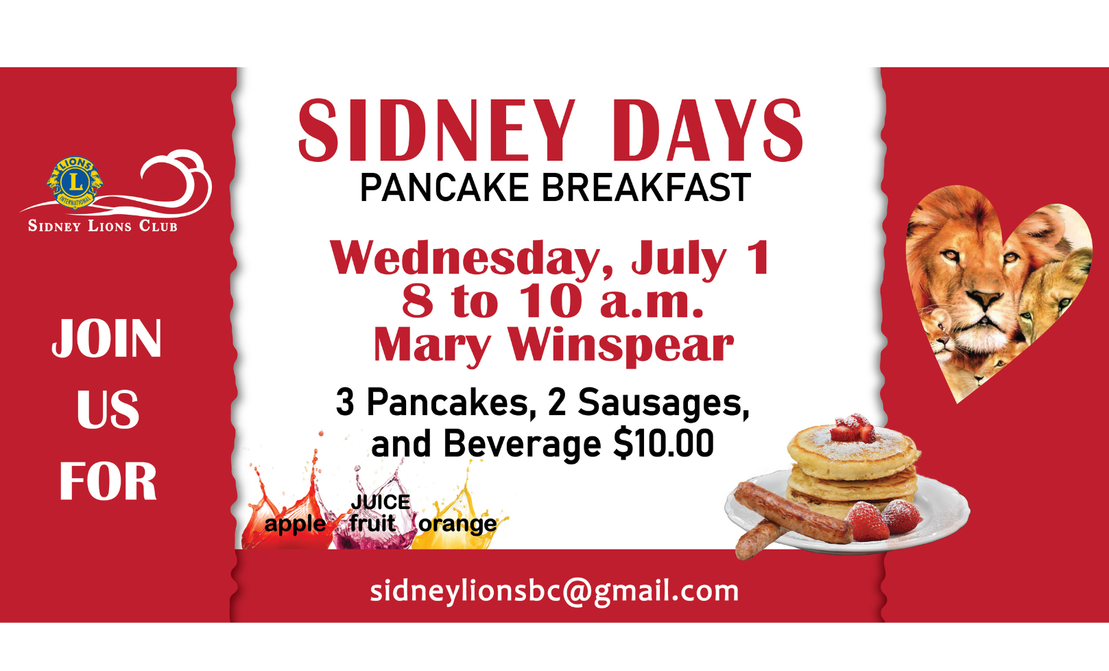 Canada Day Pancake Breakfast
