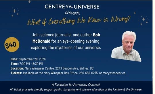Centre of the Universe Presents Bob McDonald